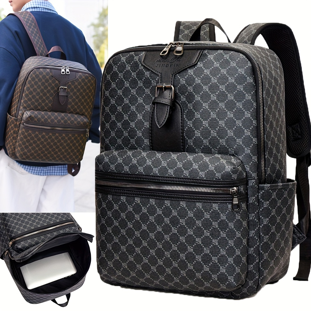 Luxury Bags For Men - Luxury Monogram Pattern Laptop Backpack, Large