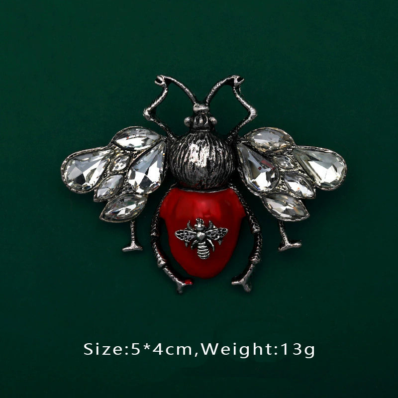 Luxury Bags For School - Luxury Red Baroque Geometric Animal Brooch