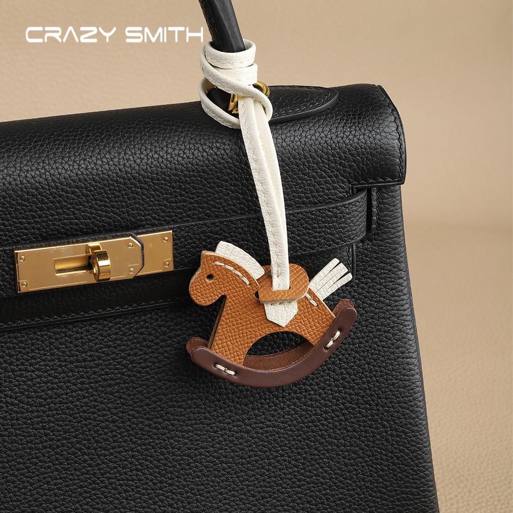 Luxury Bags Hermes - CRAZYSMITH Luxury Leather Bag Charm Horse