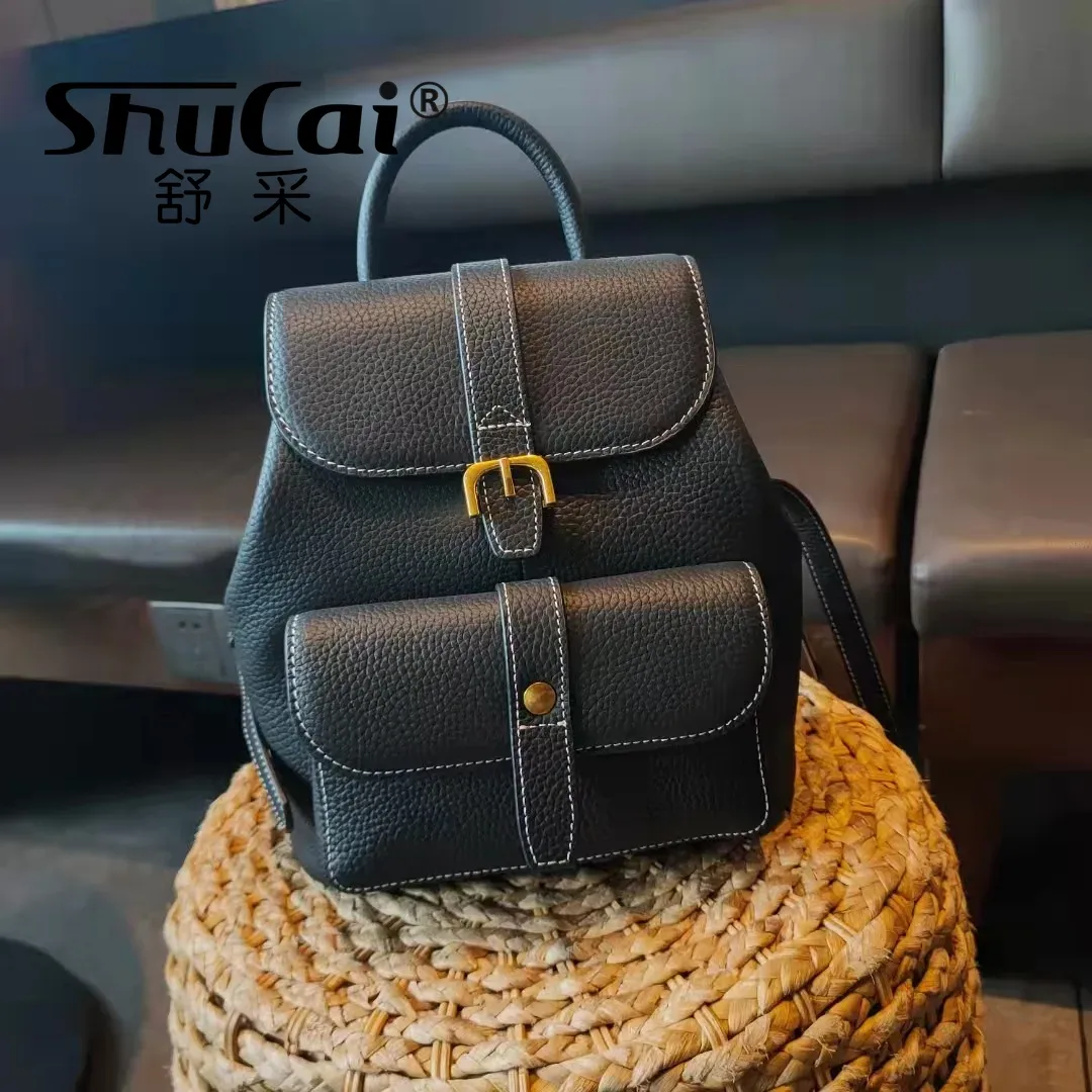 Genuine Cowhide Leather Women' - Luxury Bags For School avis et prix