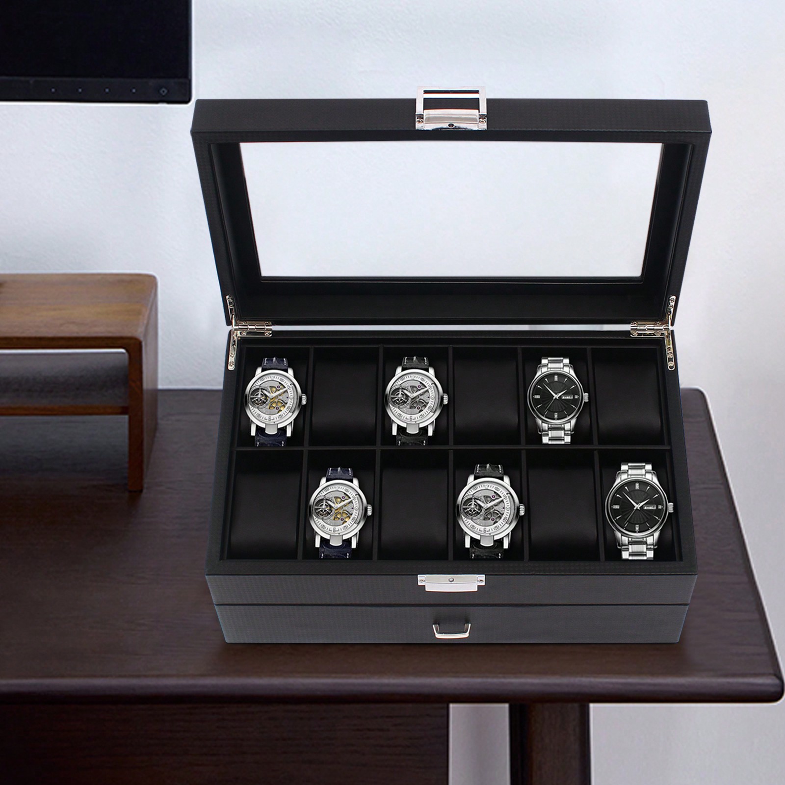 24 Slot Men Watch Display Case - Luxury Bags For Men avis et prix