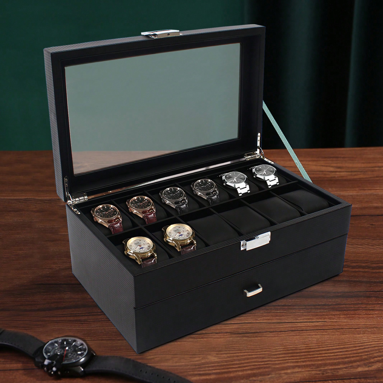 24 Slot Men Watch Display Case - Luxury Bags For Men avis et prix
