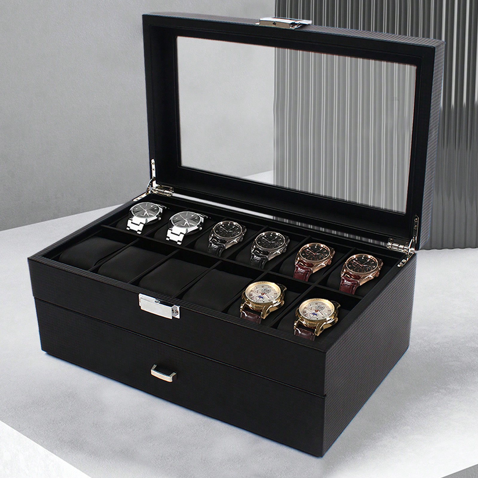 24 Slot Men Watch Display Case - Luxury Bags For Men avis et prix