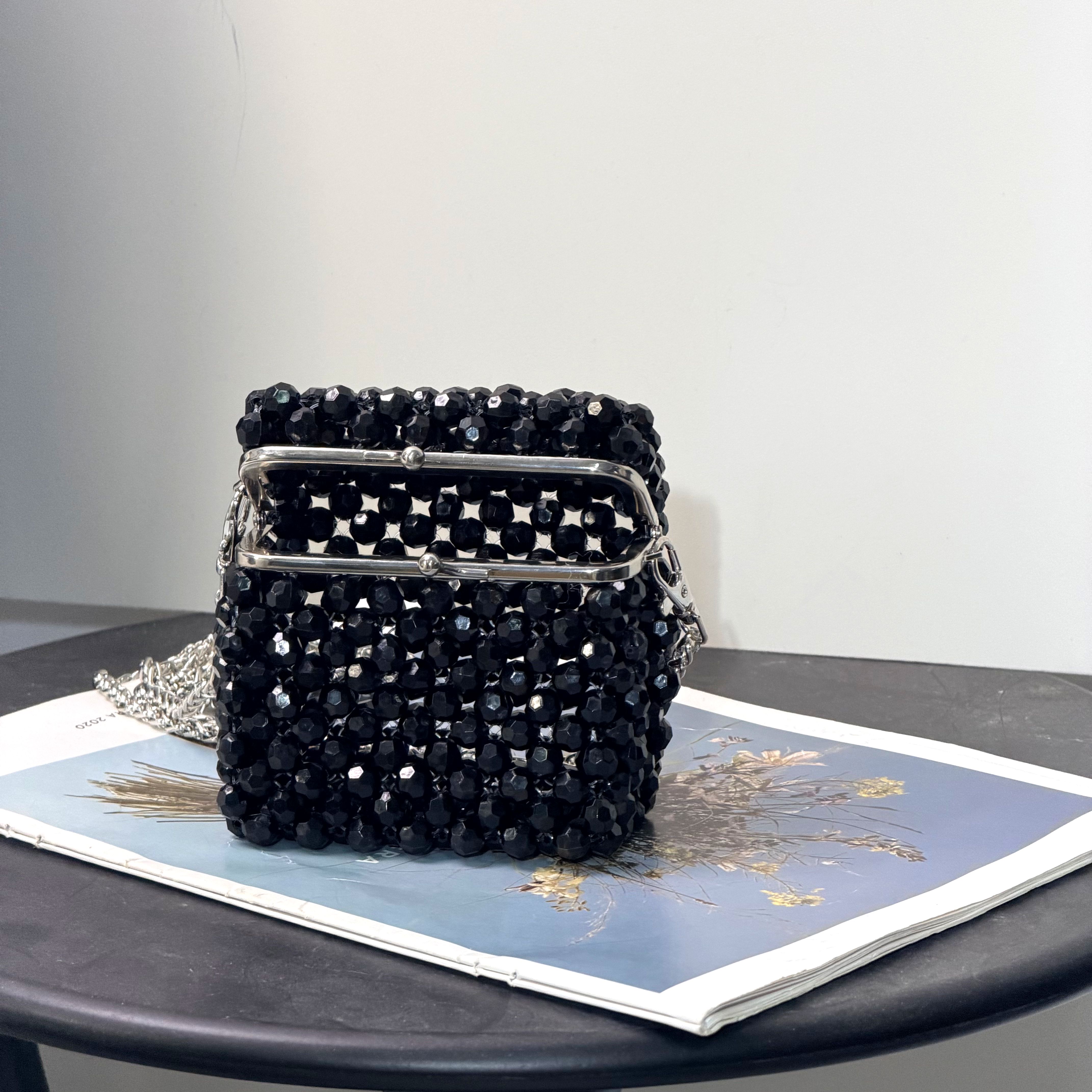 Vintage Black Beaded Clutch Ba - Luxury Bags Store avis et prix