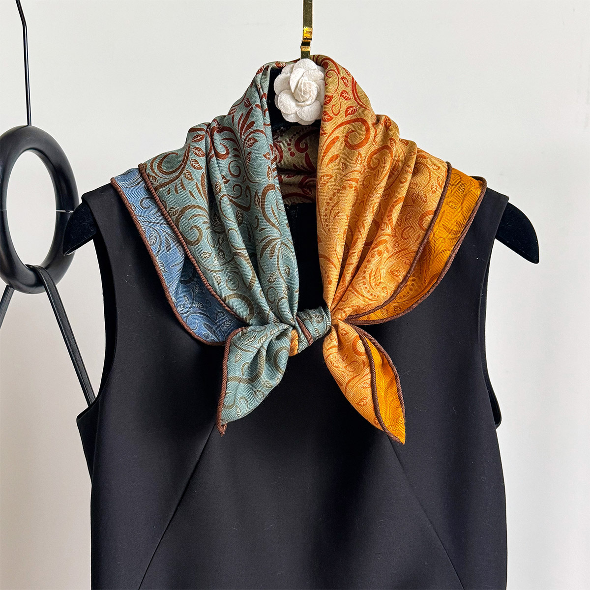 82% Wool 18% Real Silk Scarf N - Luxury Bags Duffle avis et prix