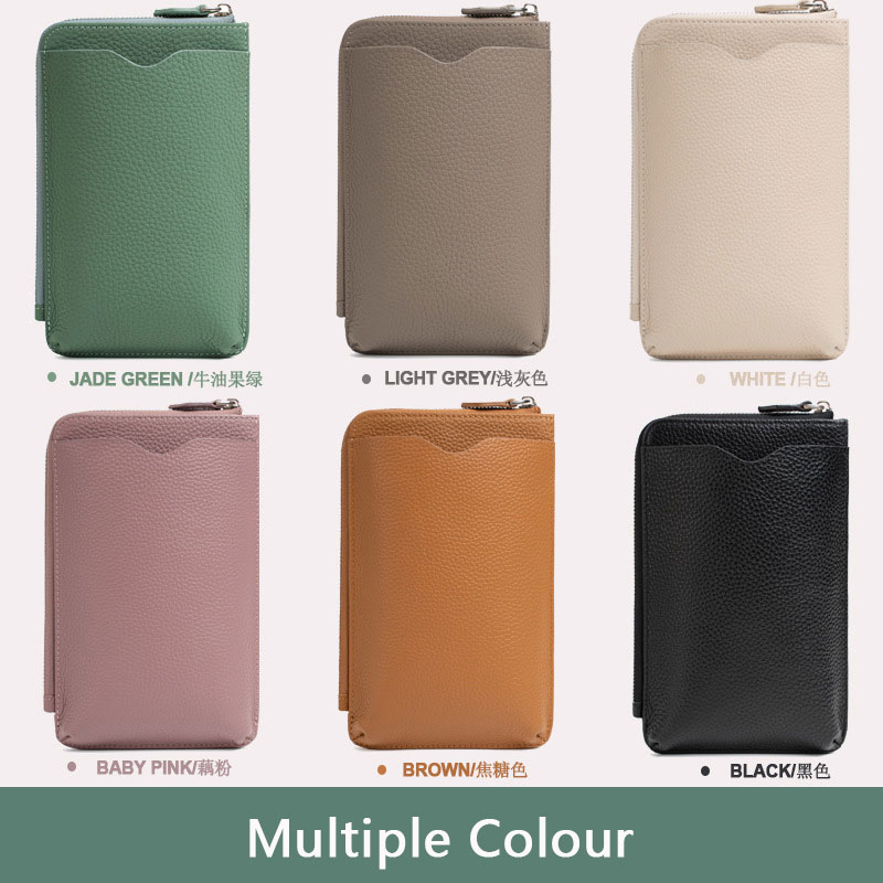 Fashion Genuine Leather Phone  - Luxury Bags With Zipper avis et prix