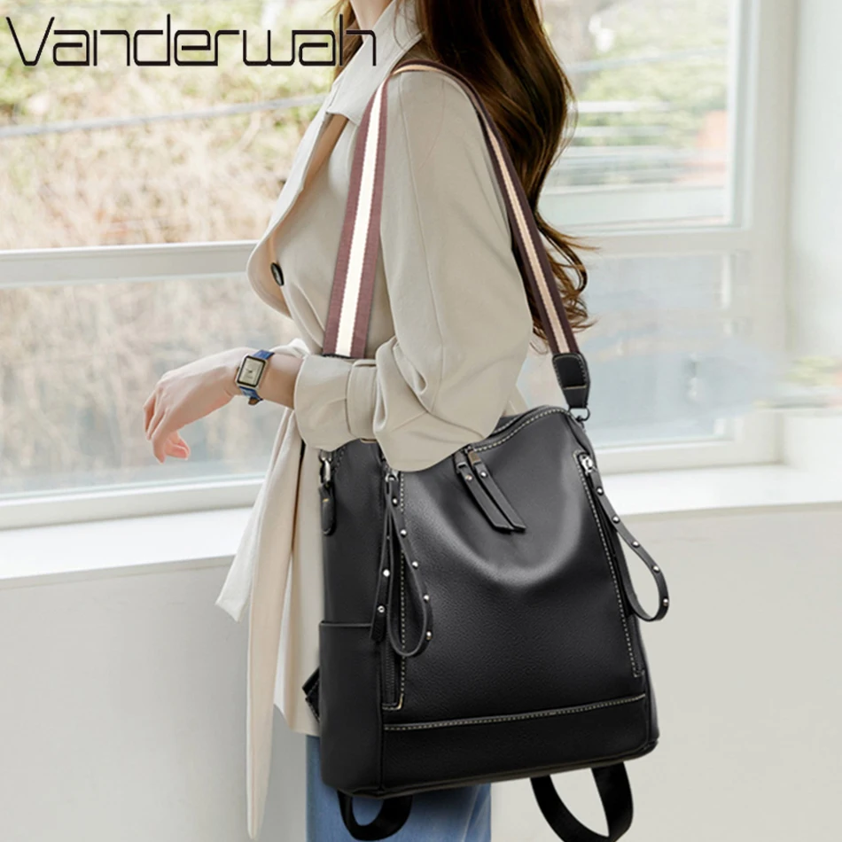Brand Luxury Backpacks Soft Le - Luxury Bags With Zipper avis et prix