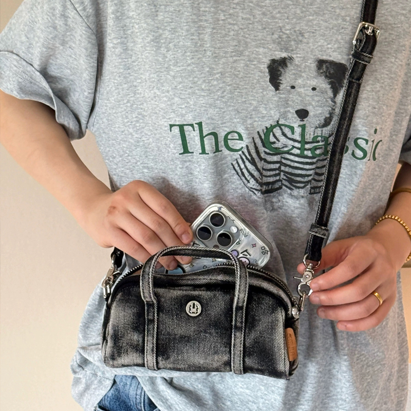 Korean Casual Mini Denim Box B - Luxury Bags With Zipper avis et prix