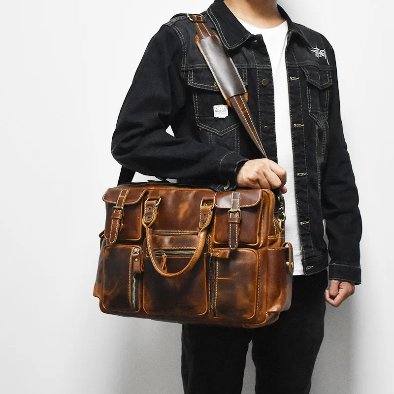 Vintage Men's Black Shoulder B - Luxury Bags For Men avis et prix