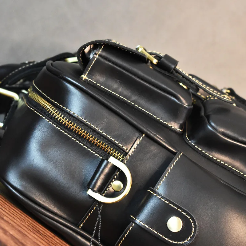 Vintage Men's Black Shoulder B - Luxury Bags For Men avis et prix