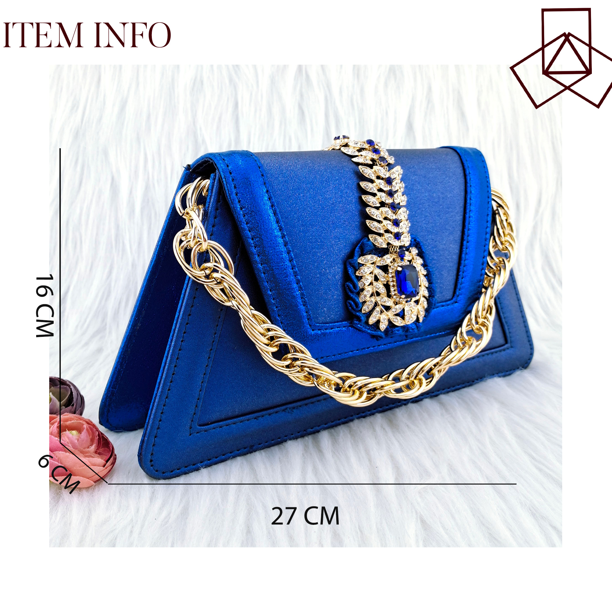 QSGFC Royal Blue Noble Three-D - Luxury Bags And Shoes avis et prix