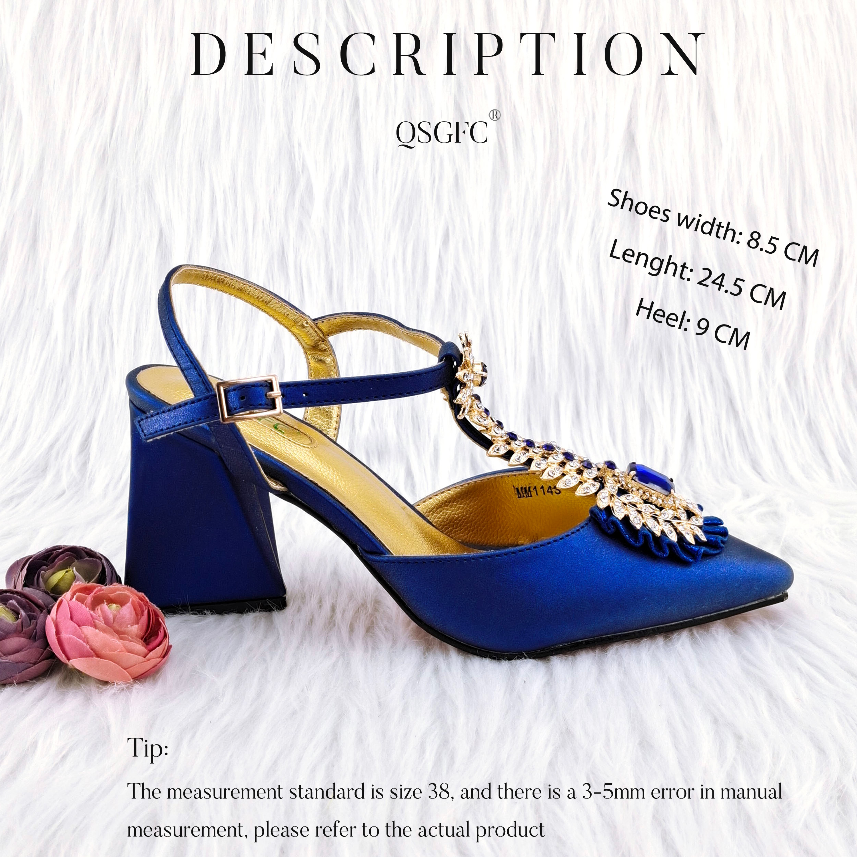 QSGFC Royal Blue Noble Three-D - Luxury Bags And Shoes avis et prix