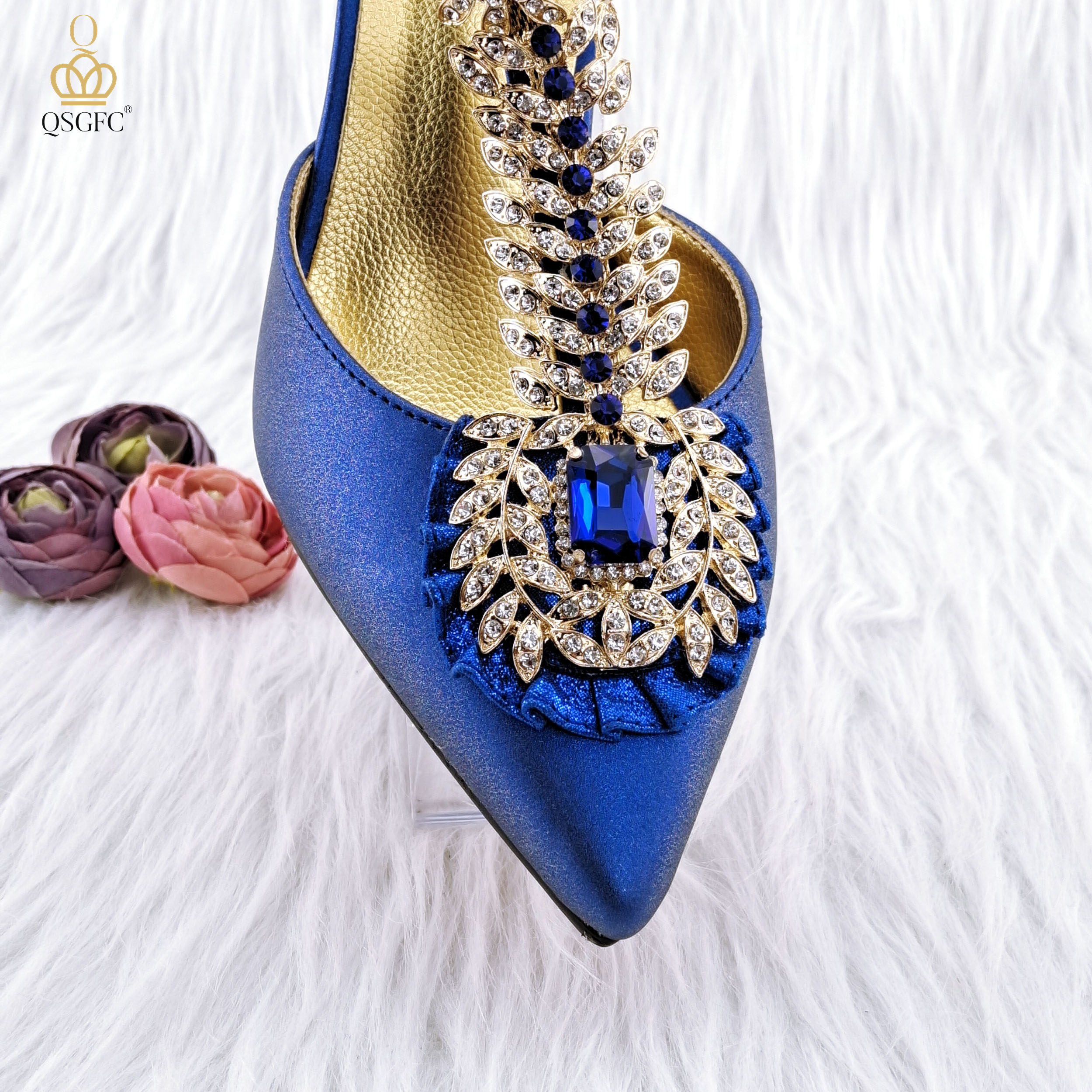QSGFC Royal Blue Noble Three-D - Luxury Bags And Shoes avis et prix